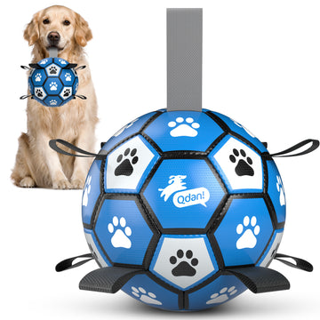 Royal Blue Dog Soccer Ball with Straps | Large Dogs – 8 inch