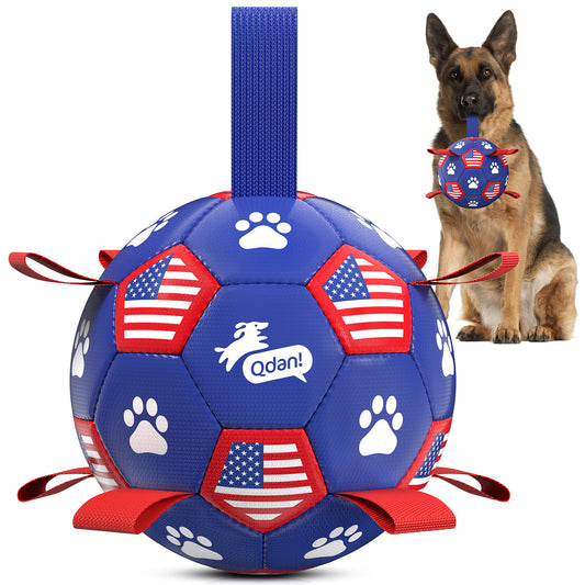 Navy Bue Dog Soccer Ball with Straps – 5 inch to 9 inch